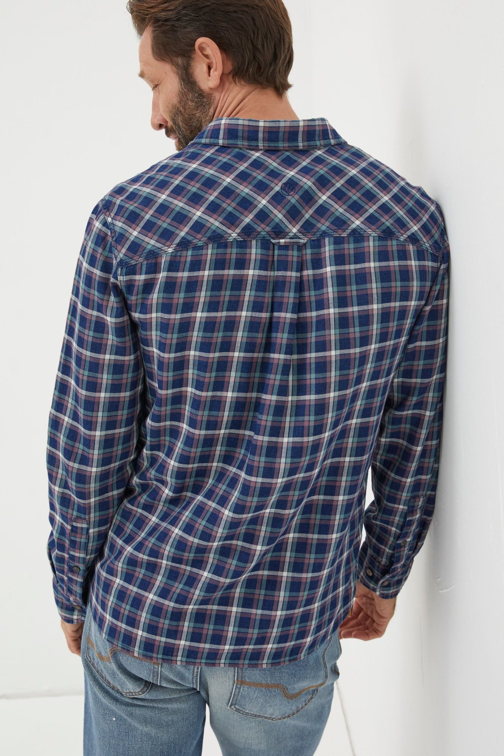 FatFace Blue Morley Check Shirt - Image 2 of 5