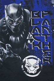 Character Blue Black Panther Marvel Printed Long Sleeve Pyjamas - Image 4 of 5