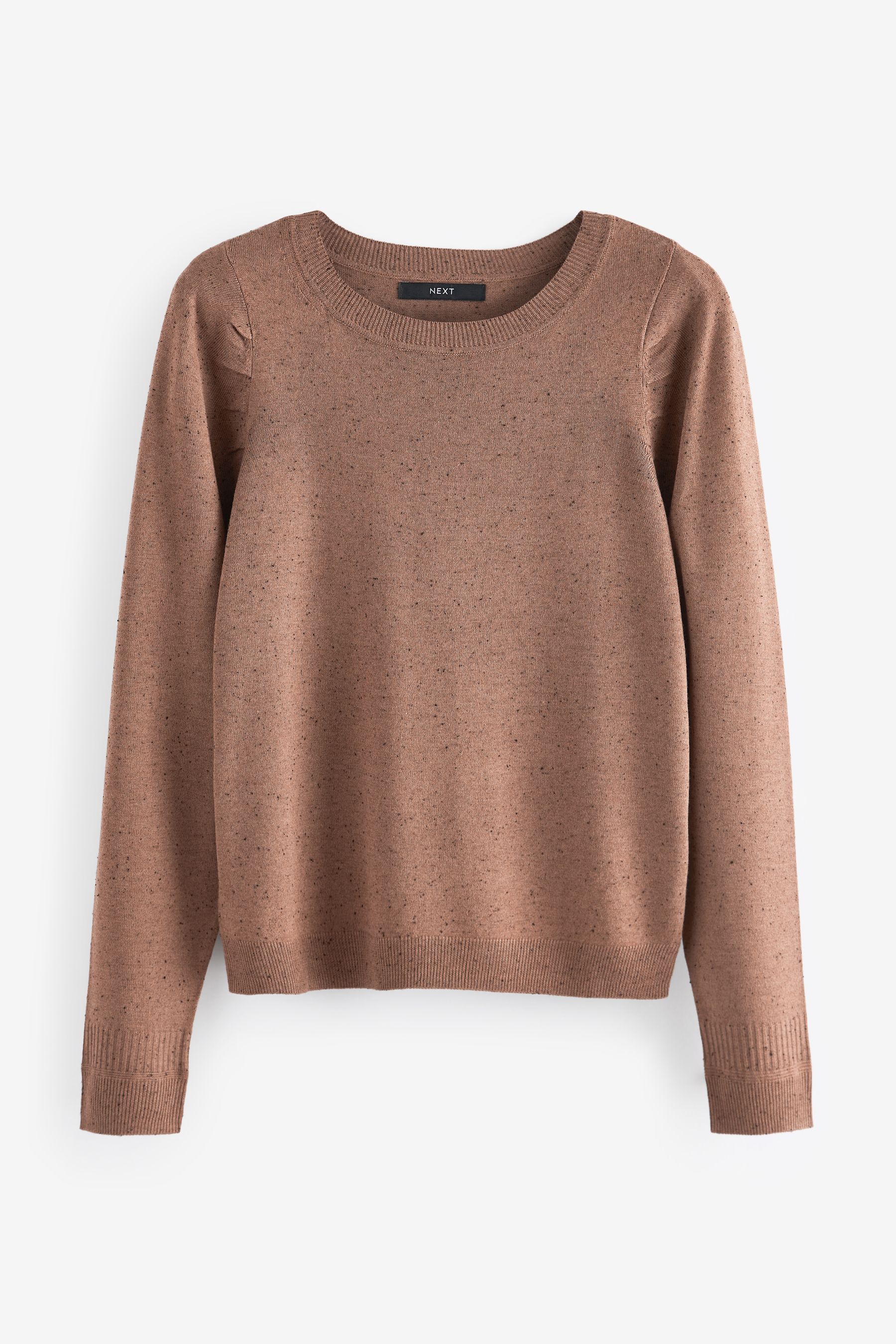 Camel Brown Crew Neck Long Sleeve Jumper