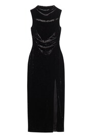 Superdry Black Velvet Maxi Dress - Image 4 of 5