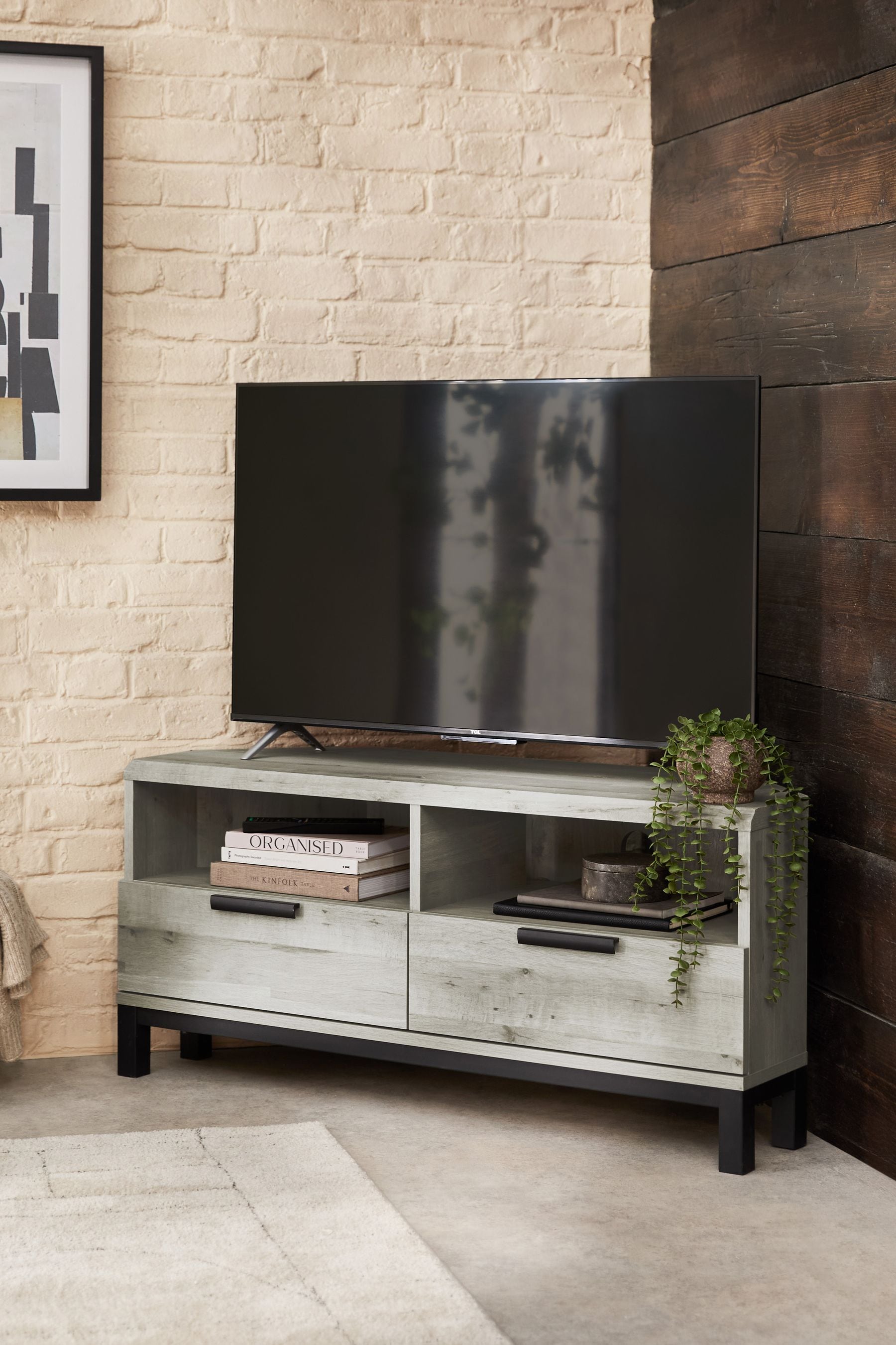 Modern grey corner store tv unit
