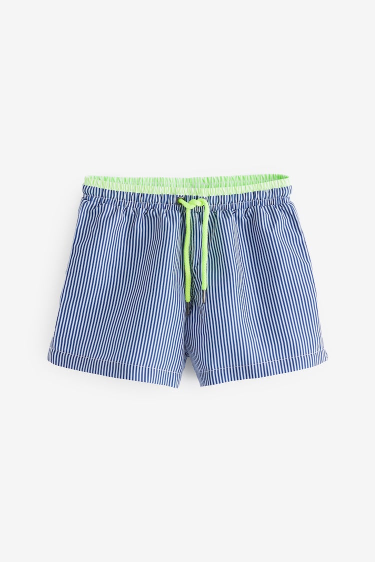 Boys Navy Stripe Swim Shorts - Image 1 of 1