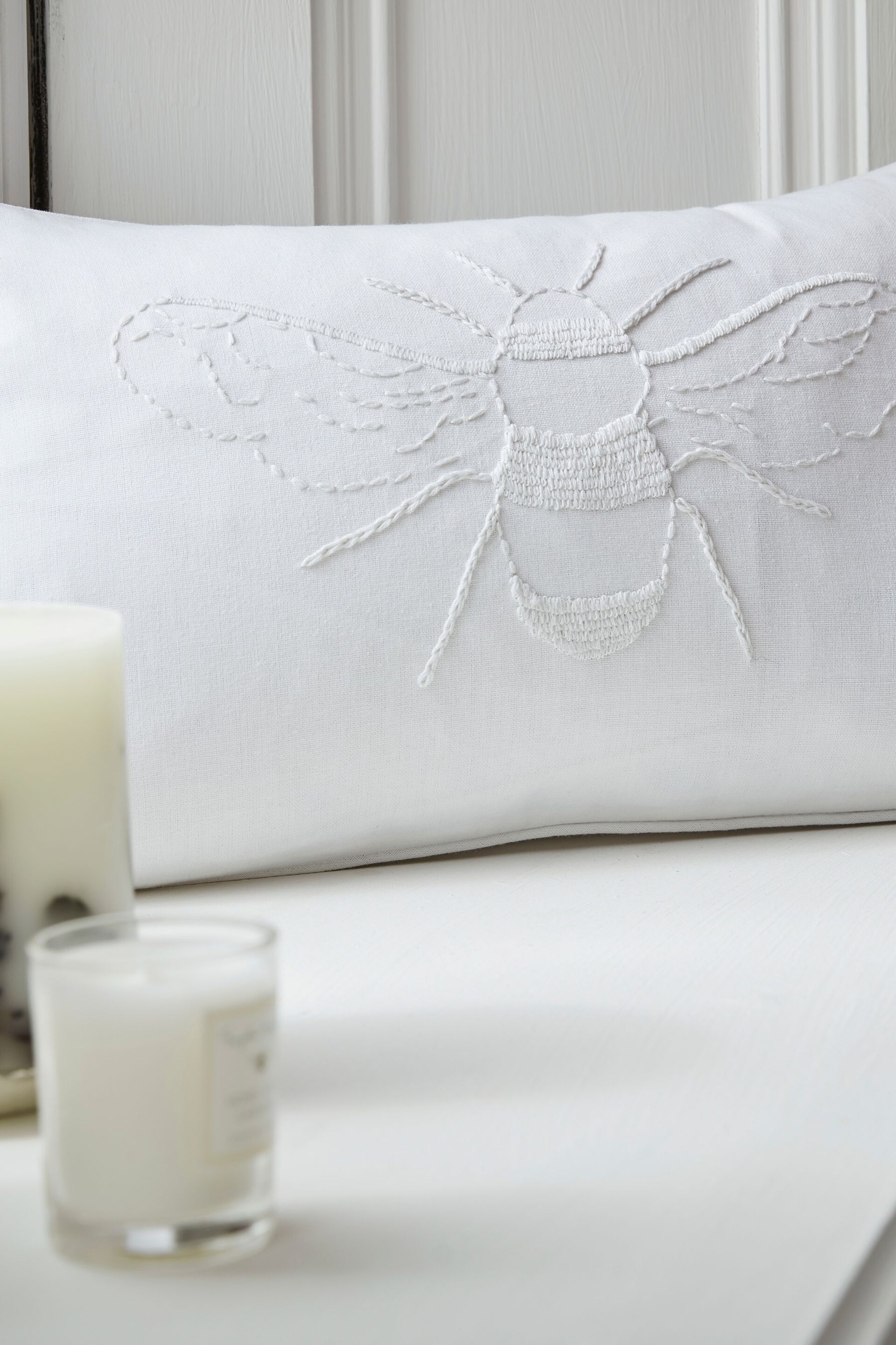 Sophie Allport Grey Bee Cushion - Image 2 of 2