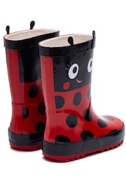 Harry Bear Purple Ladybird Printed Wellies - Image 3 of 5