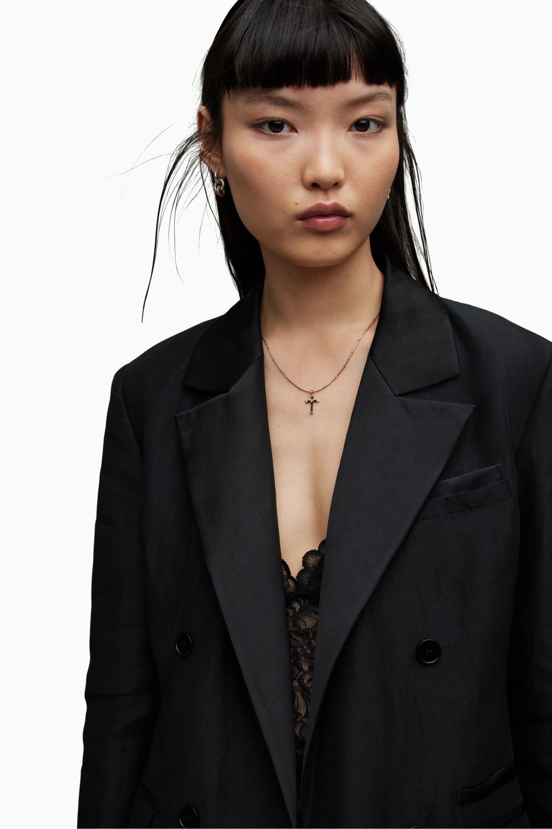 AllSaints Black Eve Blazer - Image 2 of 6