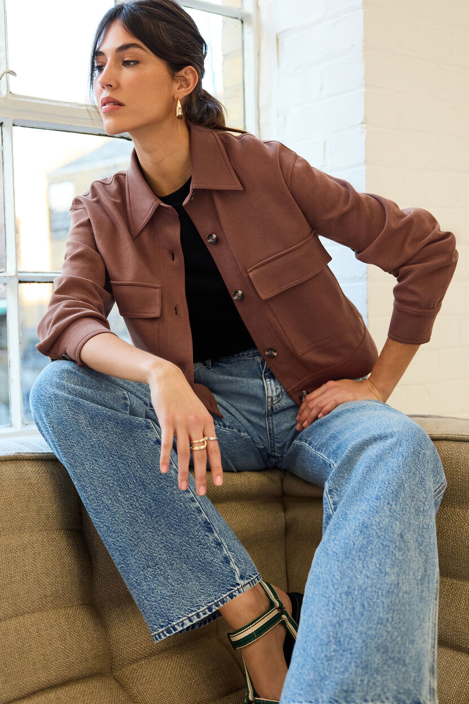 Lightweight shirt jacket online