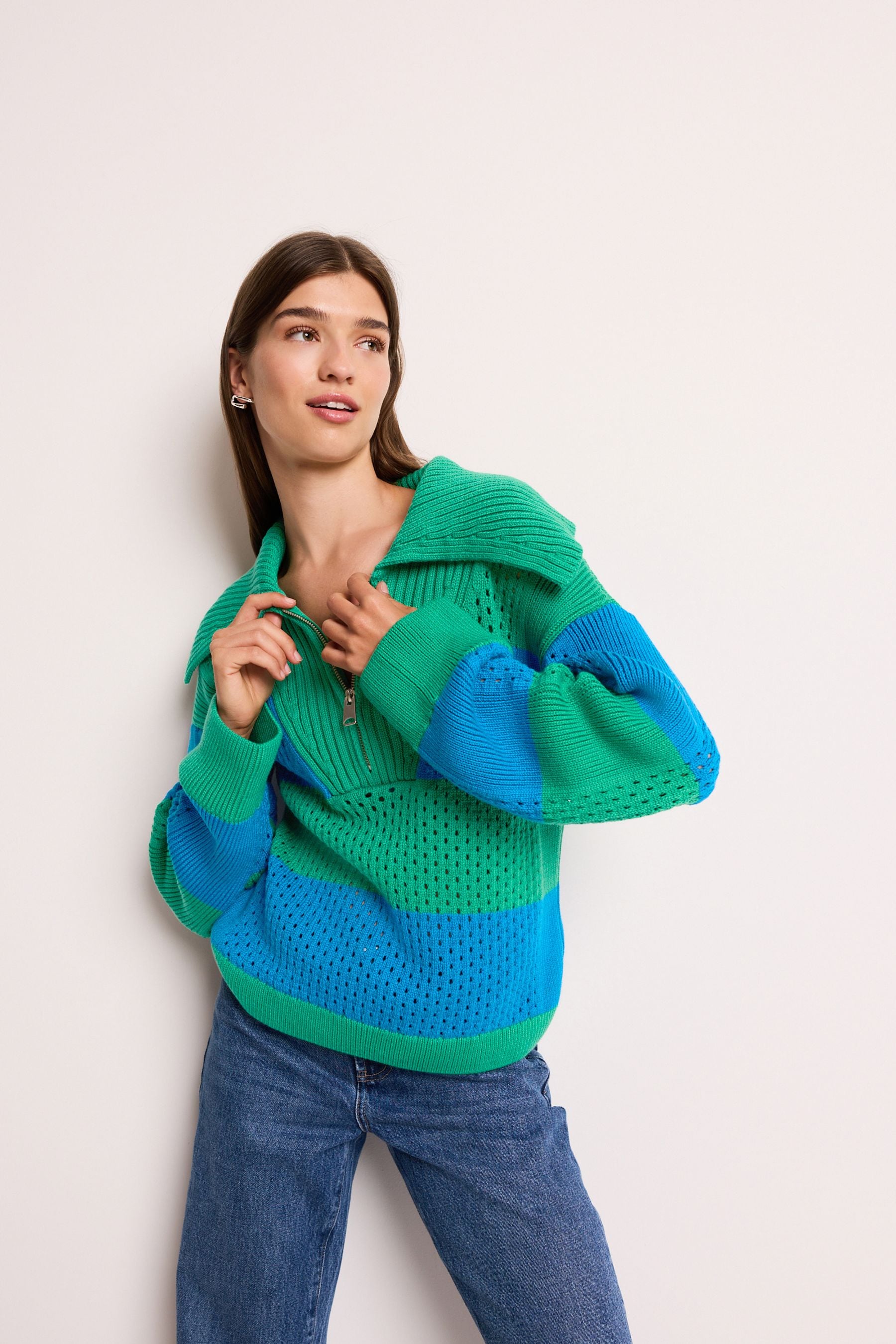 Bright green jumper sales