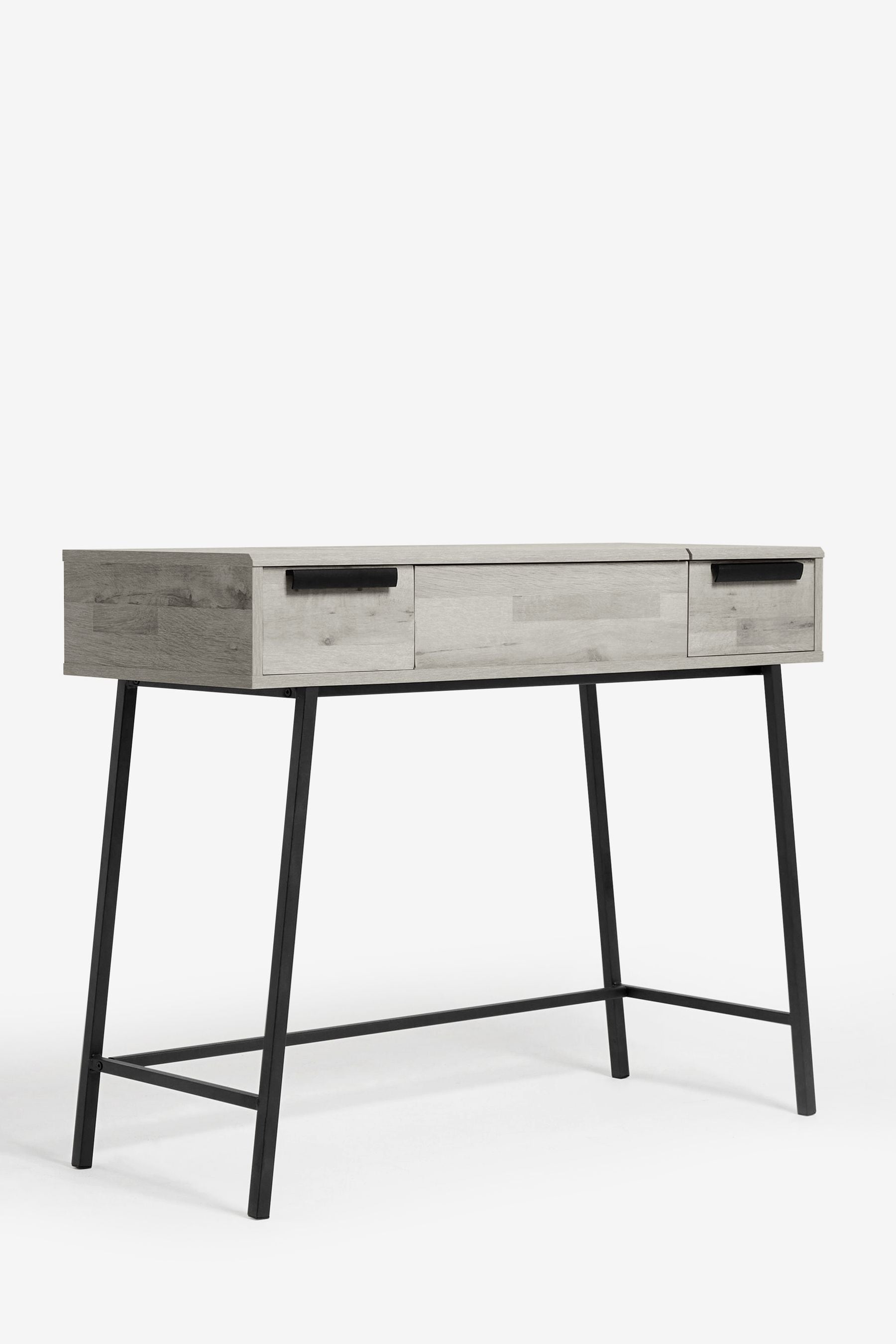 Grey Bronx Oak Effect Console Dressing Table