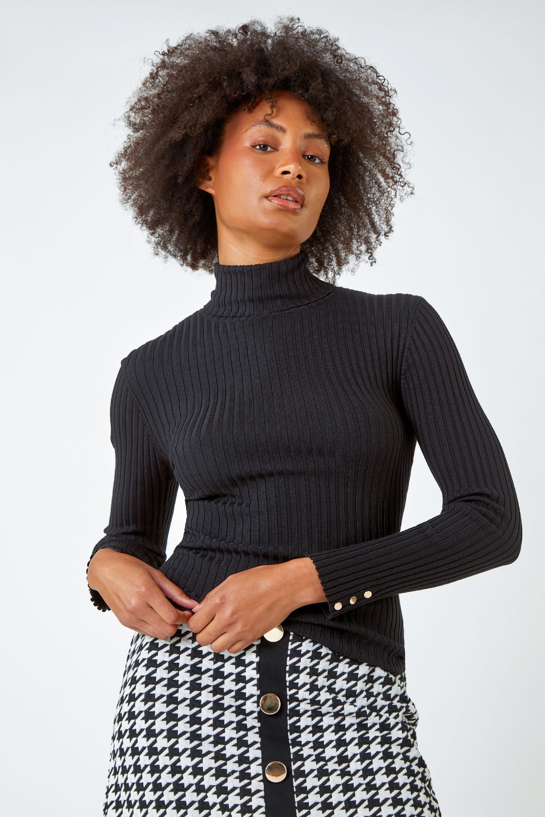 Turtleneck hotsell ribbed sweater