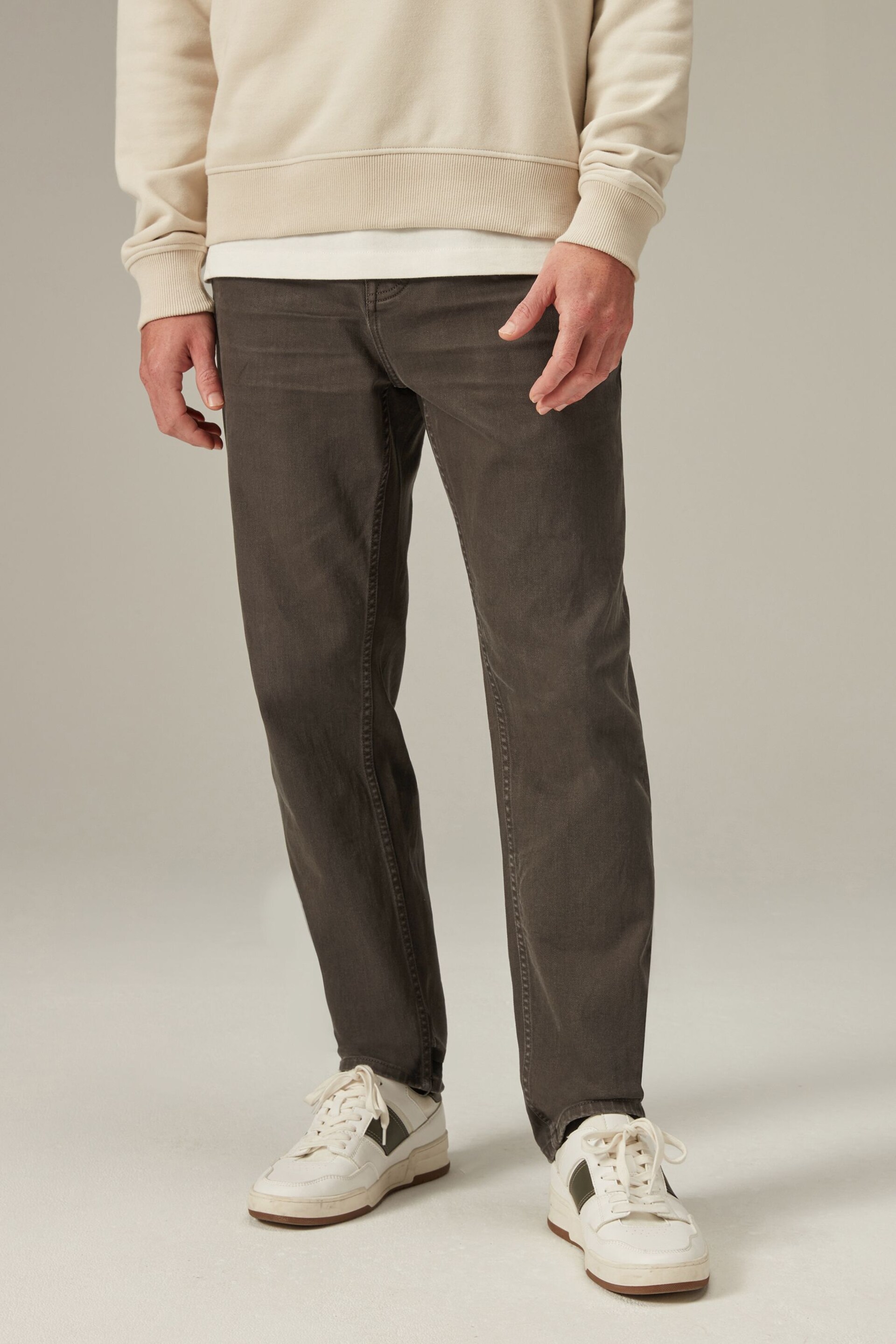 Brown Dark Regular Fit Overdyed Denim Jeans - Image 1 of 10