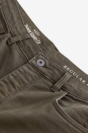 Brown Dark Regular Fit Overdyed Denim Jeans - Image 7 of 10