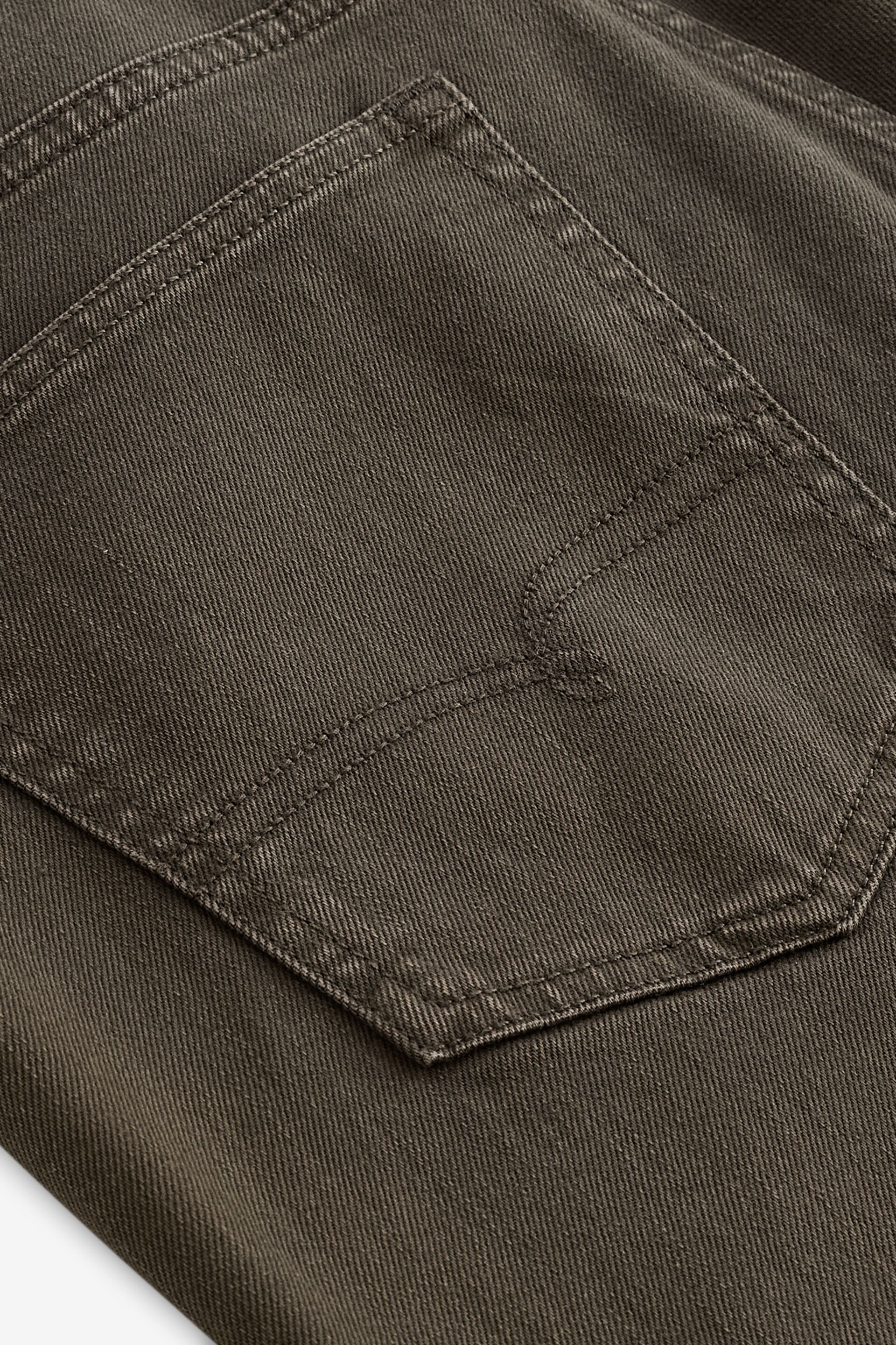 Brown Dark Regular Fit Overdyed Denim Jeans - Image 9 of 10