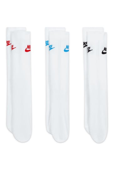 Nike White/Multi Everyday Essential Socks 3 Pack