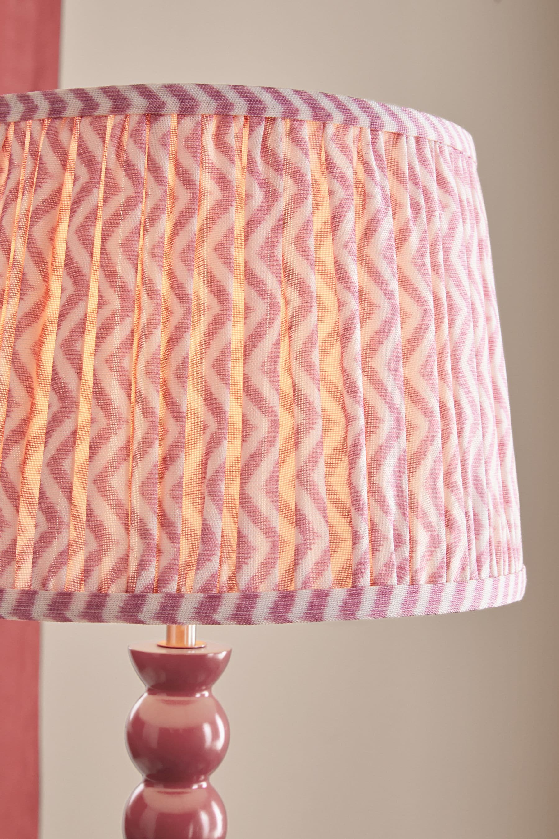 Pink Bobbin Table Lamp