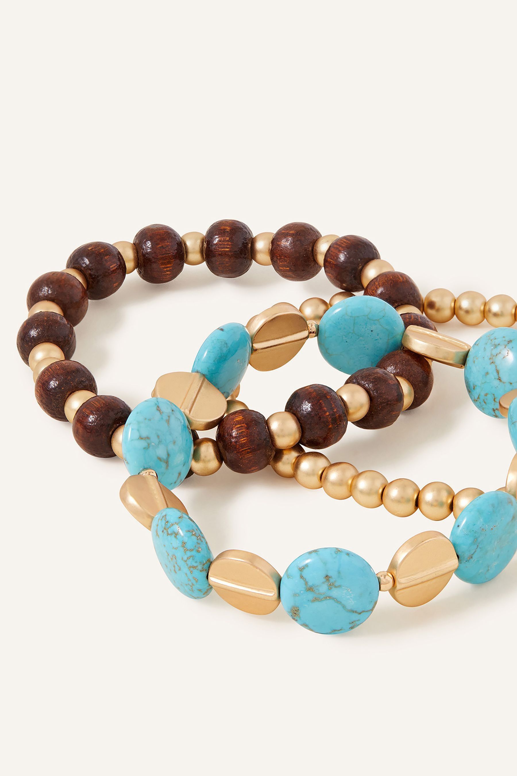 Beaded stretch bracelet set on sale
