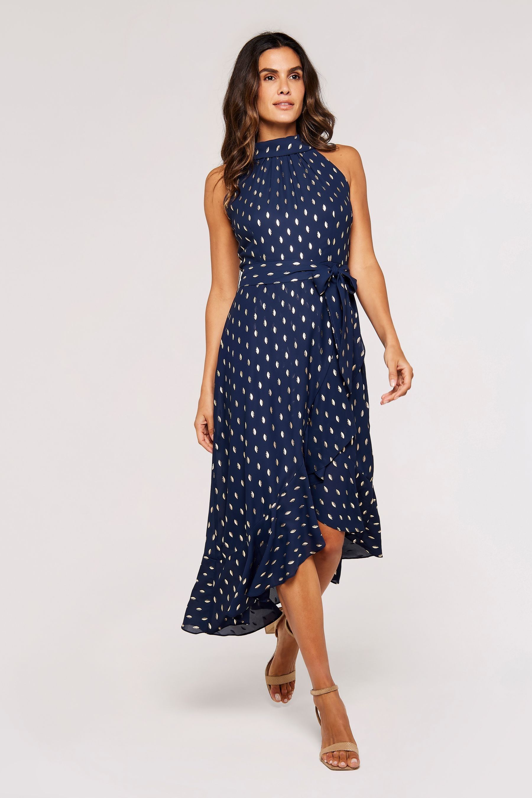Apricot midi dress outlet