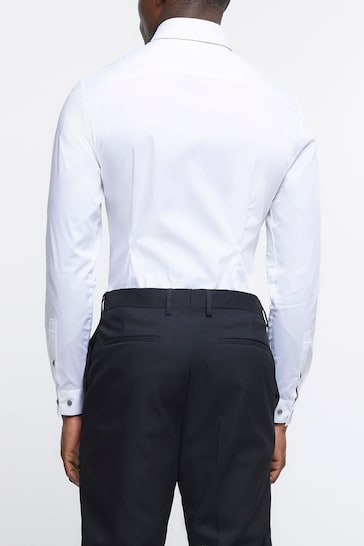 River Island White Muscle Fit Shirt