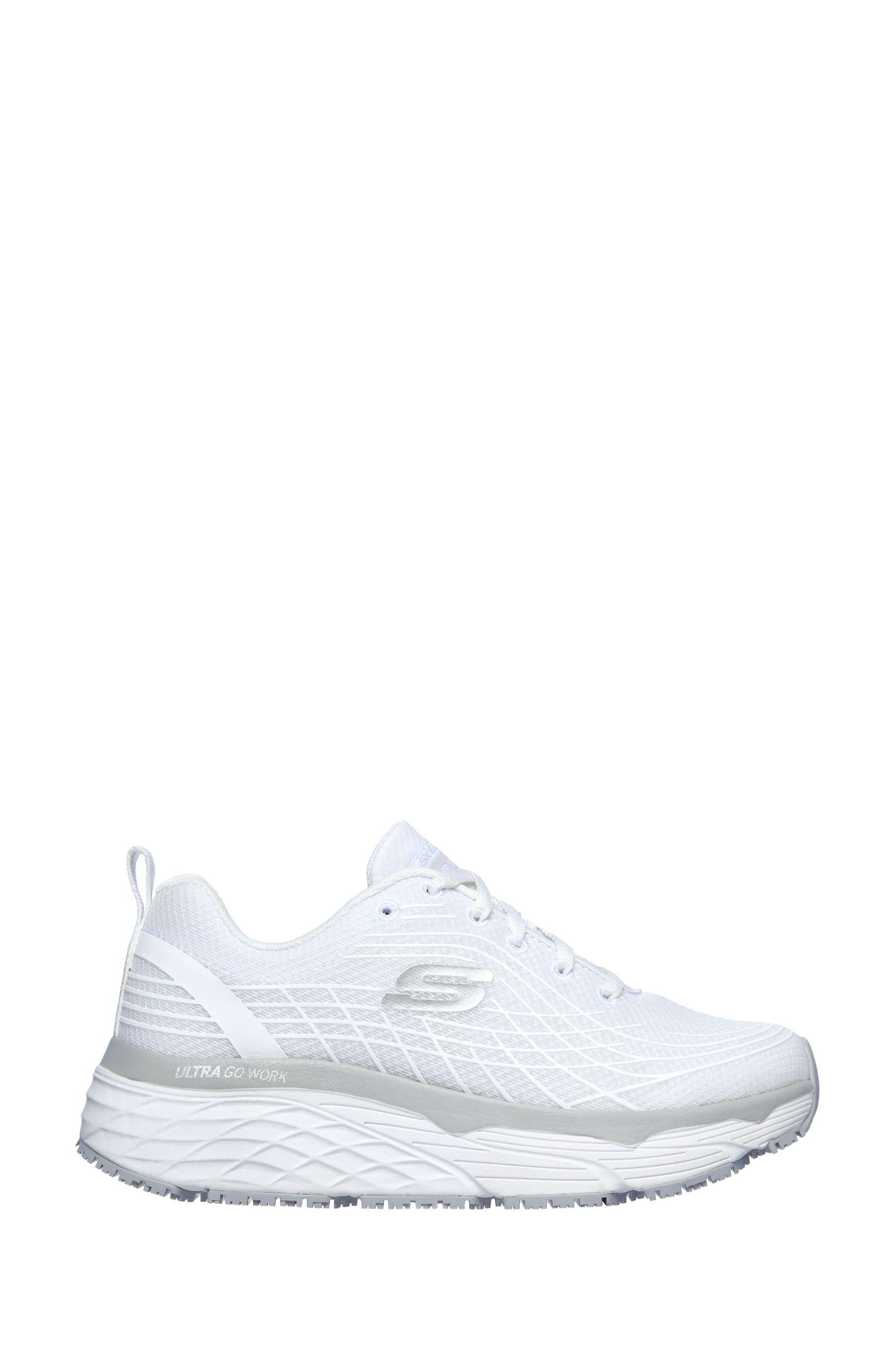 Womens white slip on skechers shop
