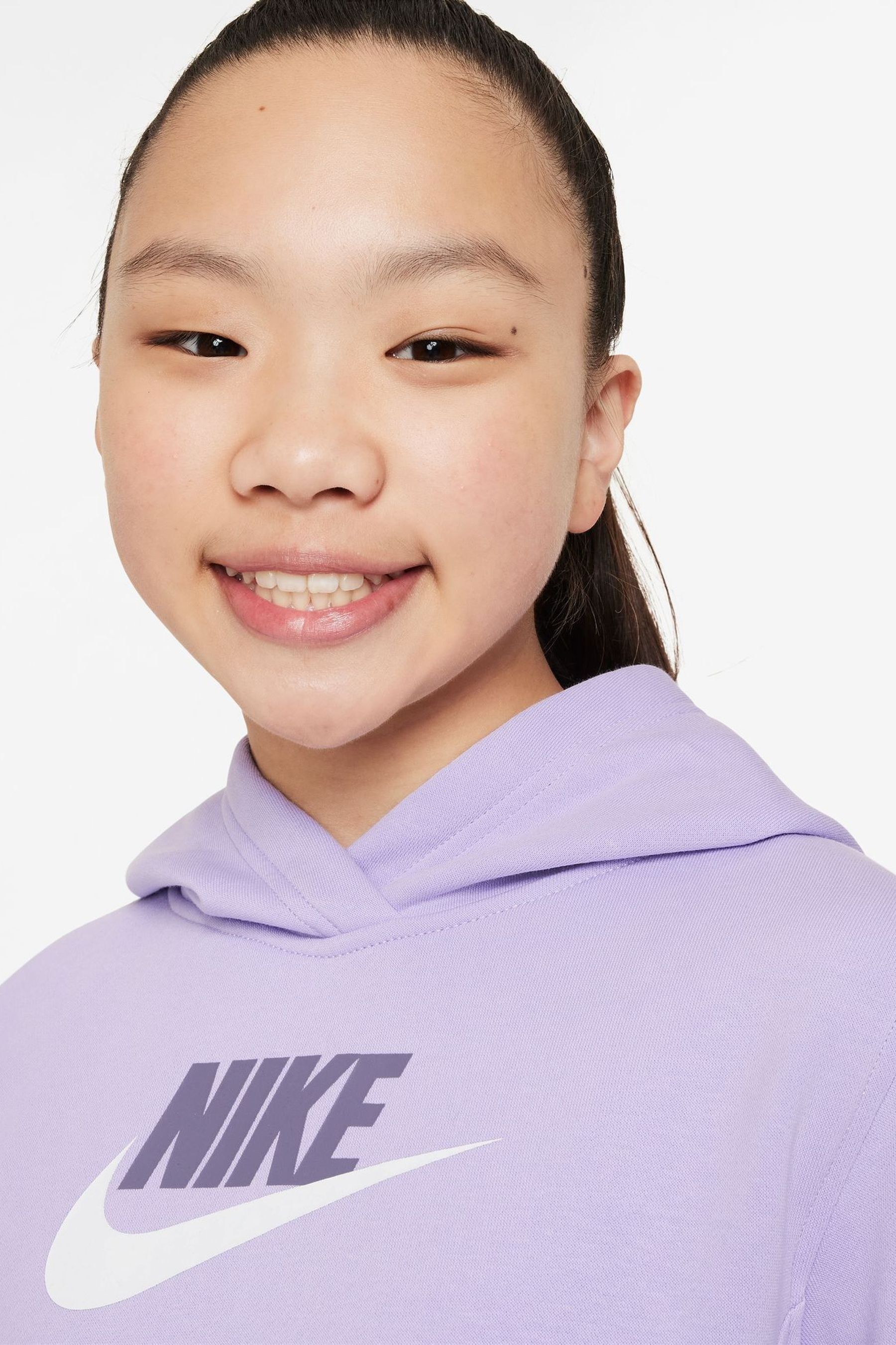 Buy Nike Purple Club Fleece Cropped Hoodie from Next Slovenia