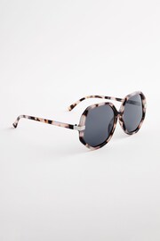 Tortoiseshell Brown Soft Hexagon Sunglasses - Image 3 of 6