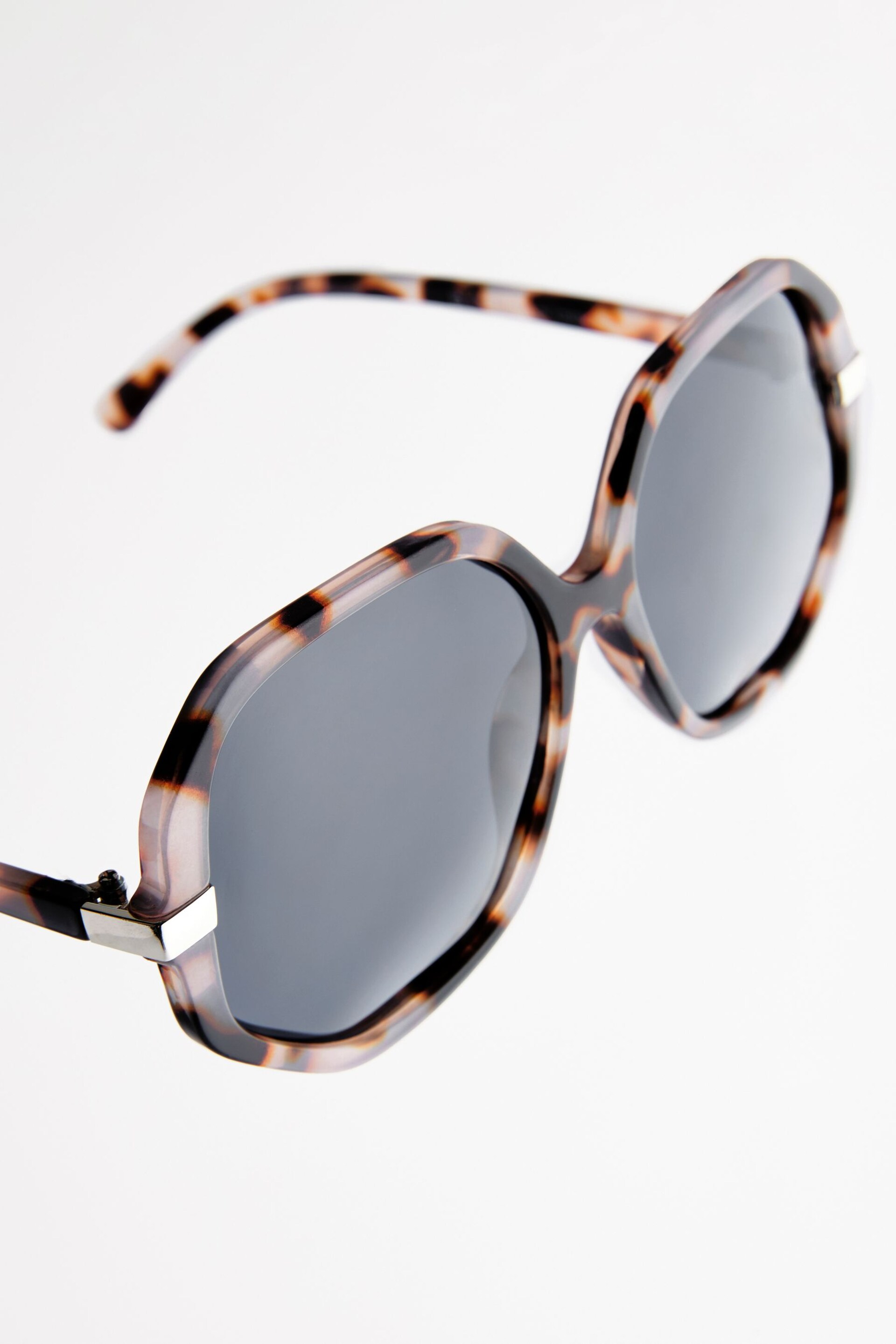 Tortoiseshell Brown Soft Hexagon Sunglasses - Image 5 of 6