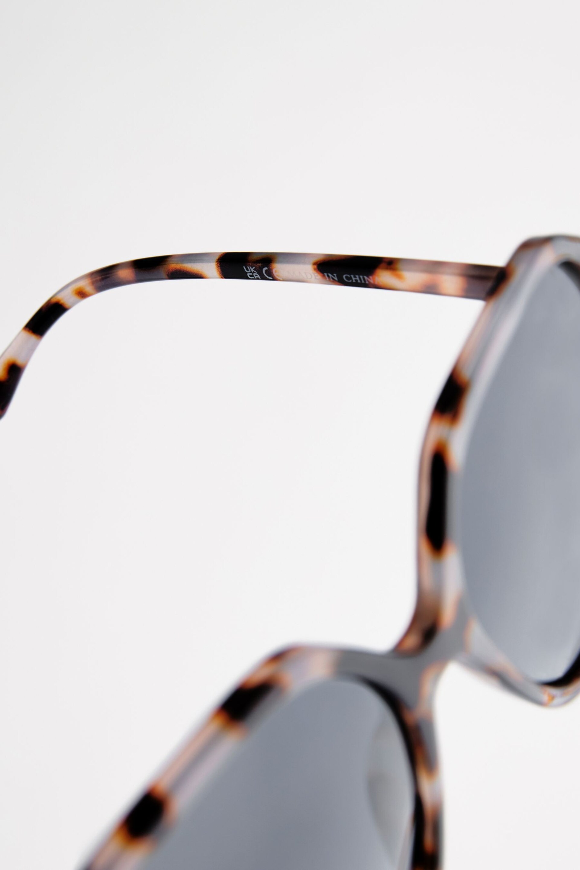 Tortoiseshell Brown Soft Hexagon Sunglasses - Image 6 of 6