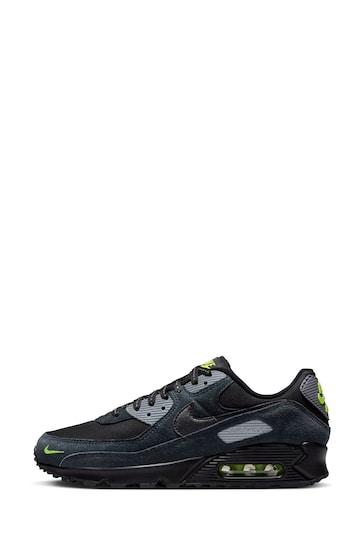 Nike Black/Grey Air Max 90 Trainers