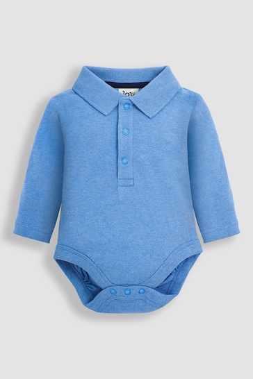 JoJo Maman Bébé Blue Breton Polo Shirt Body