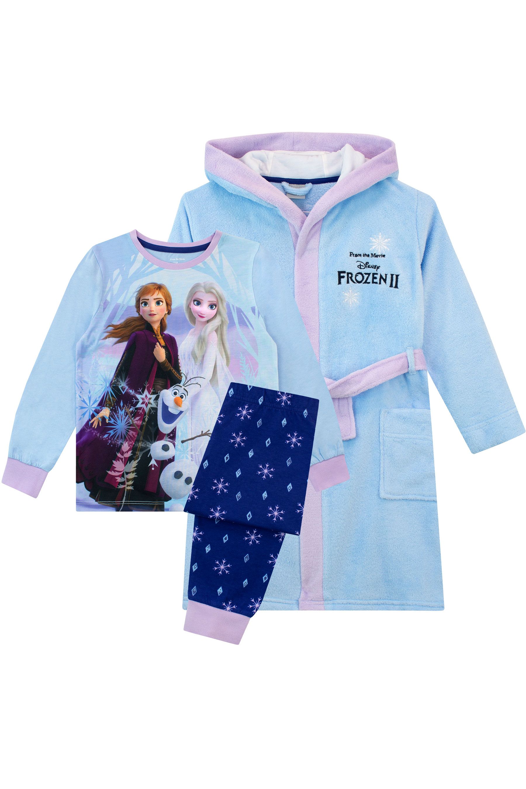 Buy Character Blue Disney Frozen Dressing Gown And Pyjamas Set from Next United Arab Emirates