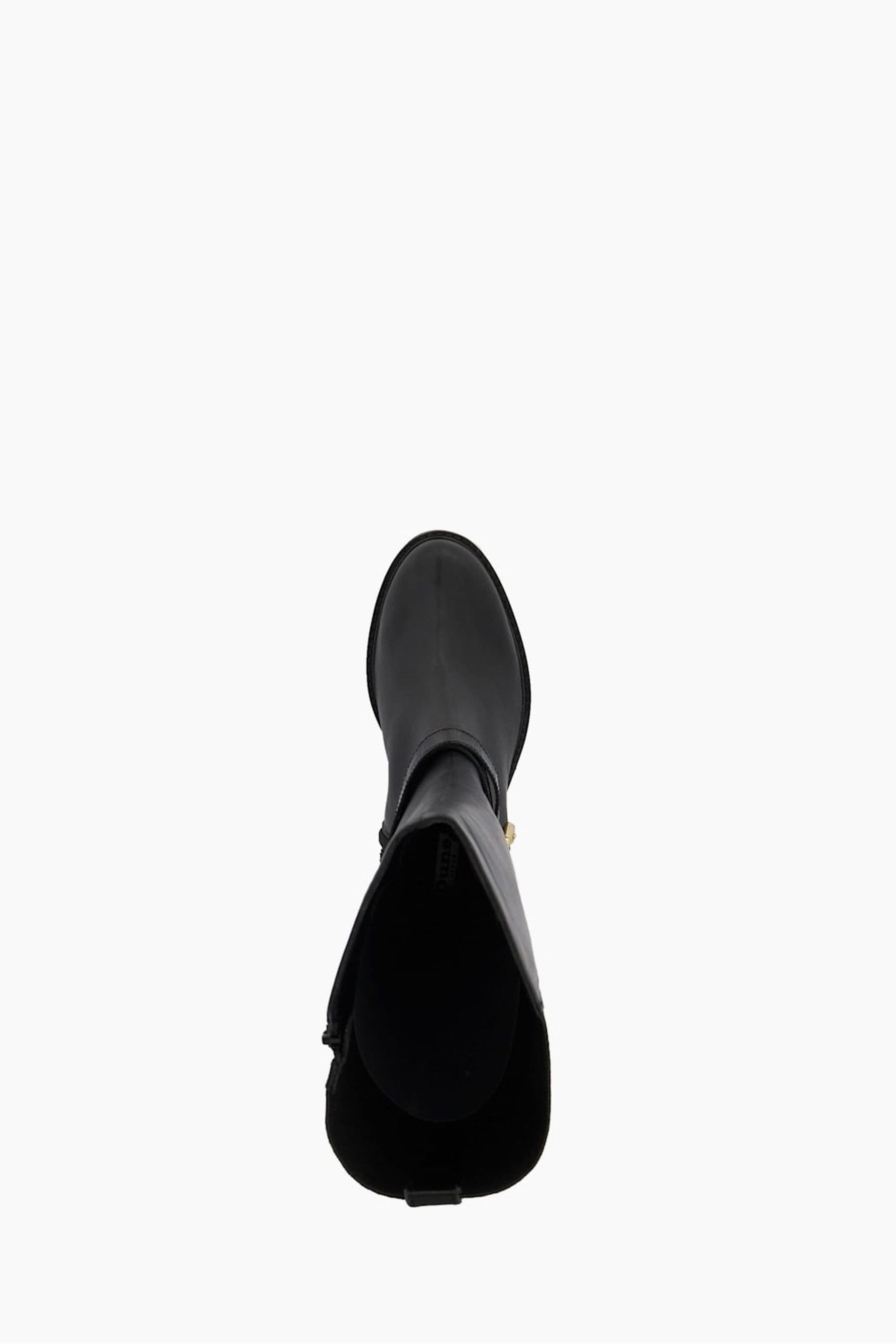 Buy Dune London Black Standard Fit Wide Fit Tildy Strap Detail Knee High Boots from Next Luxembourg