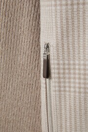 Reiss Oatmeal Max Hybrid Knit Zip-Through Jacket - Image 6 of 6