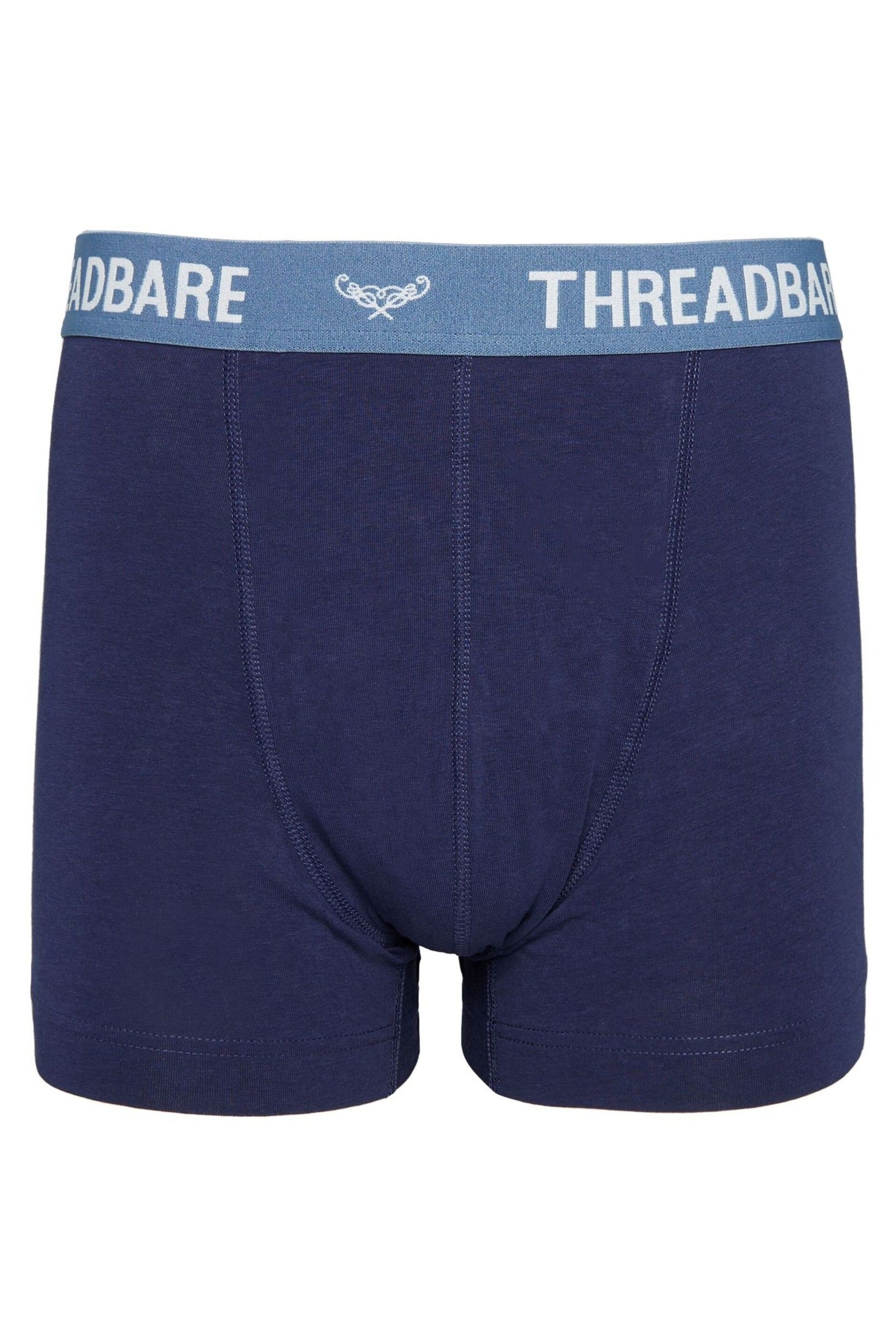 Threadbare Blue Hipster Boxers 3 Packs - Image 3 of 6