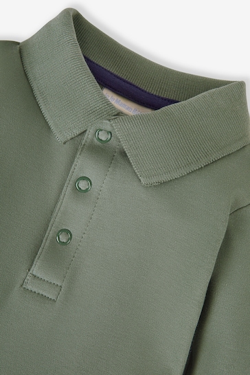 JoJo Maman Bébé Khaki Breton Polo Shirt Body