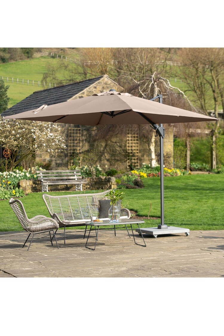 Pacific Cream Taupe Garden Voyager T2 2.7m Square Anthracite Parasol - Image 1 of 9