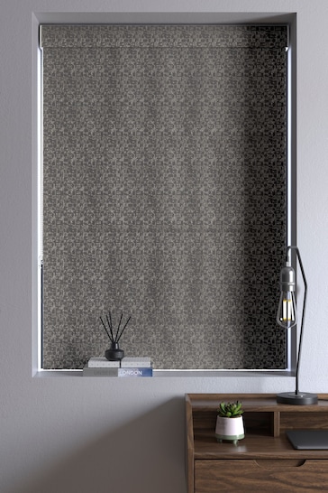 Grey Geo Texture Made to Measure Roman Blind