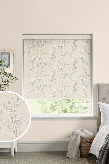 Laura Ashley Natural Pussy Willow Made To Measure Roller Blind