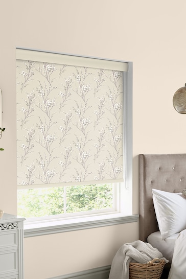 Laura Ashley Natural Pussy Willow Made To Measure Roller Blind