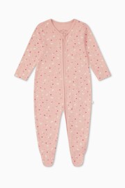Mori Organic Cotton & Bamboo Clever Zip Up Sleepsuit - Image 1 of 4