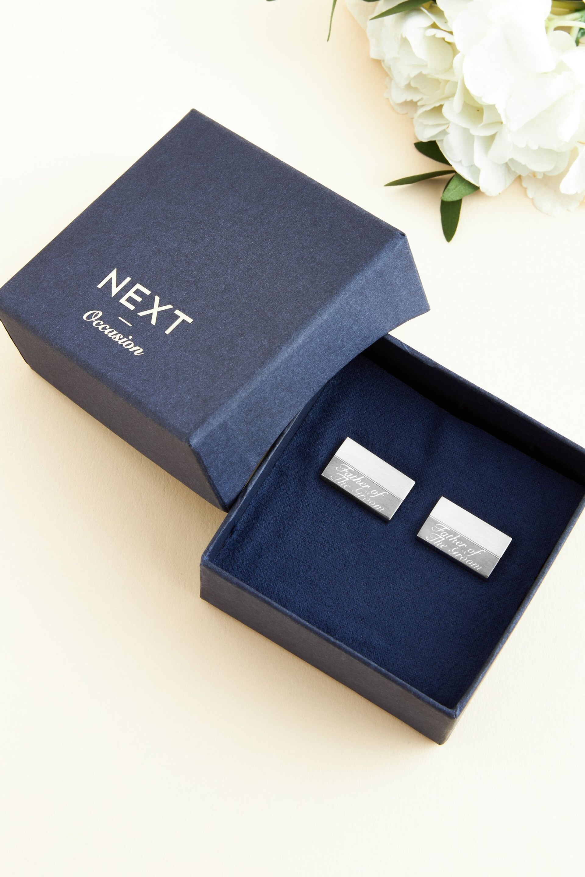 Silver Tone Father of the Bride Engraved Wedding Cufflinks - Image 6 of 7