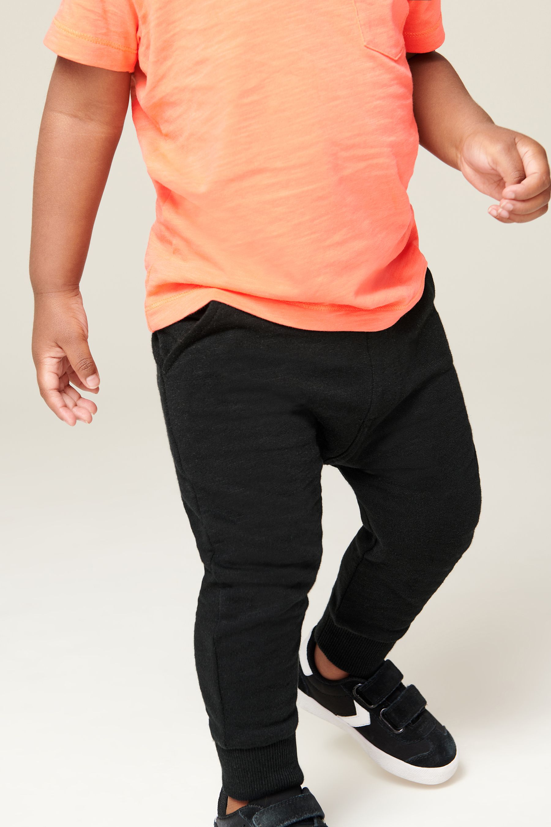 Cotton black joggers clearance