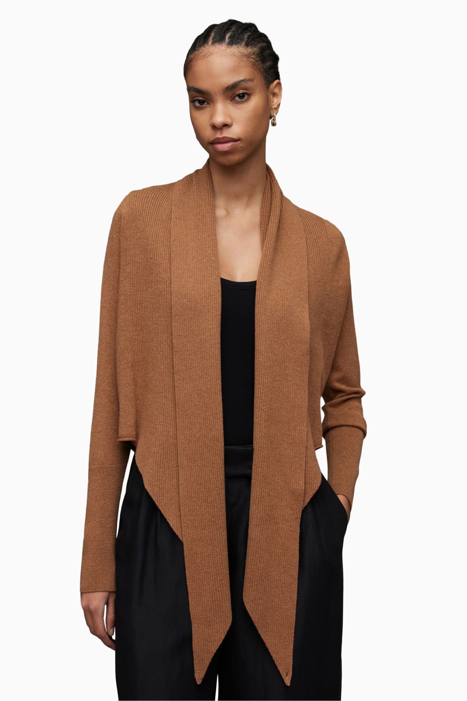 Camel waterfall cardigan new arrivals