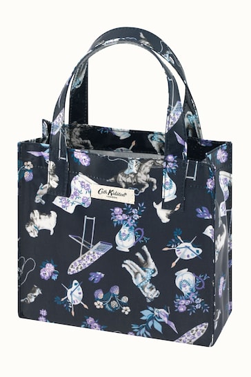 Cath Kidston Navy Blue 30 Year Icon Print Cath Kidston Small Coated Book Bag