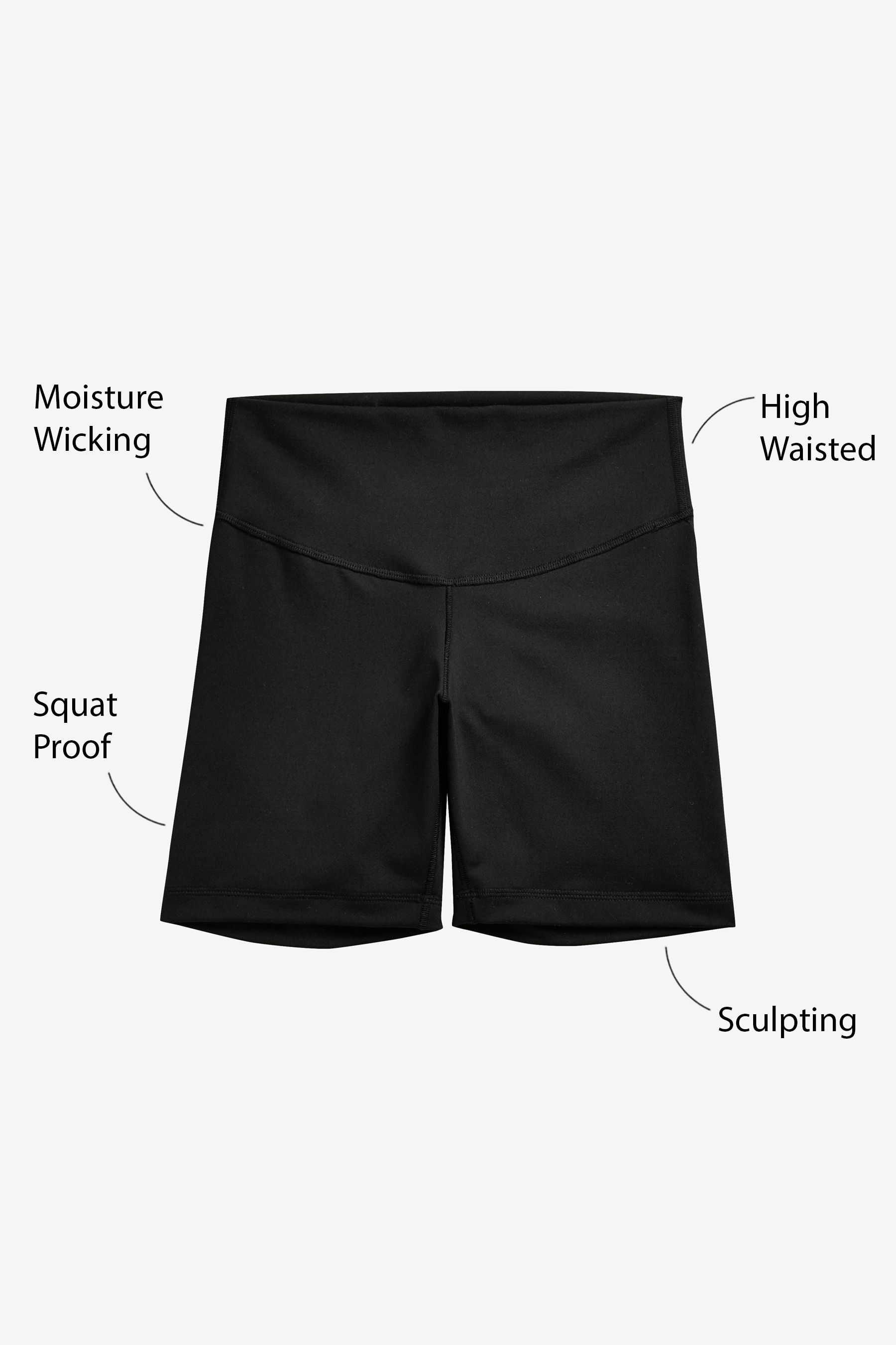 Buy Black Next Active Sports Tummy Control High Waisted Sculpting Shorts from the Next UK online shop