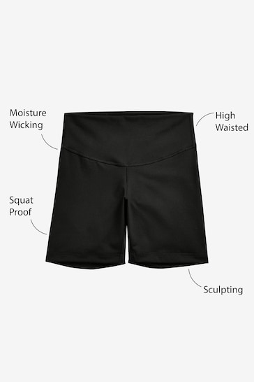 Buy Black Next Active Sports Tummy Control High Waisted Sculpting Shorts  from the Next UK online shop