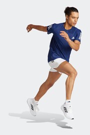 adidas Blue Own the Run T-Shirt - Image 3 of 7