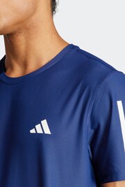 adidas Blue Own the Run T-Shirt - Image 4 of 7