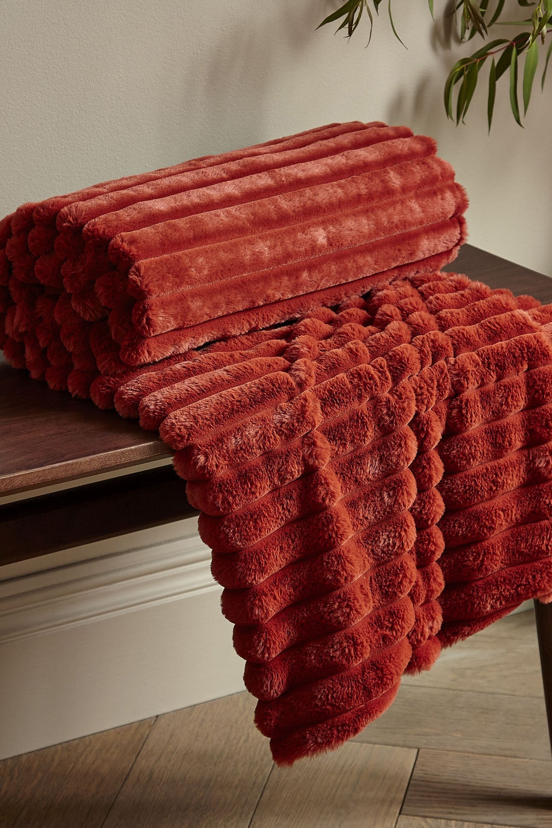 Orange fur blanket best sale