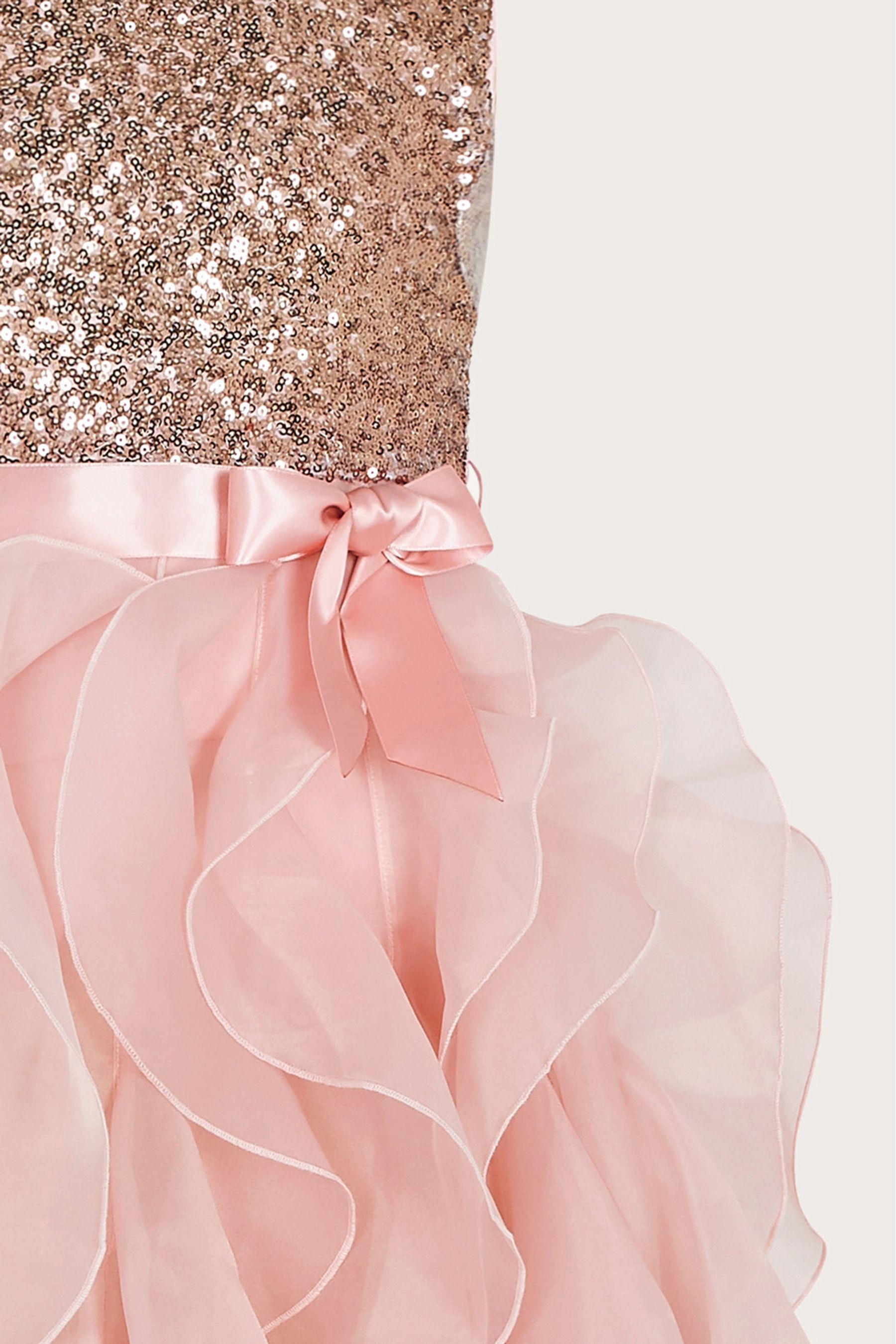 Buy Monsoon Pink Sequin Ruffle Cancan Dress from Next Germany