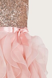 Monsoon Pink Sequin Ruffle Cancan Dress - Image 5 of 5