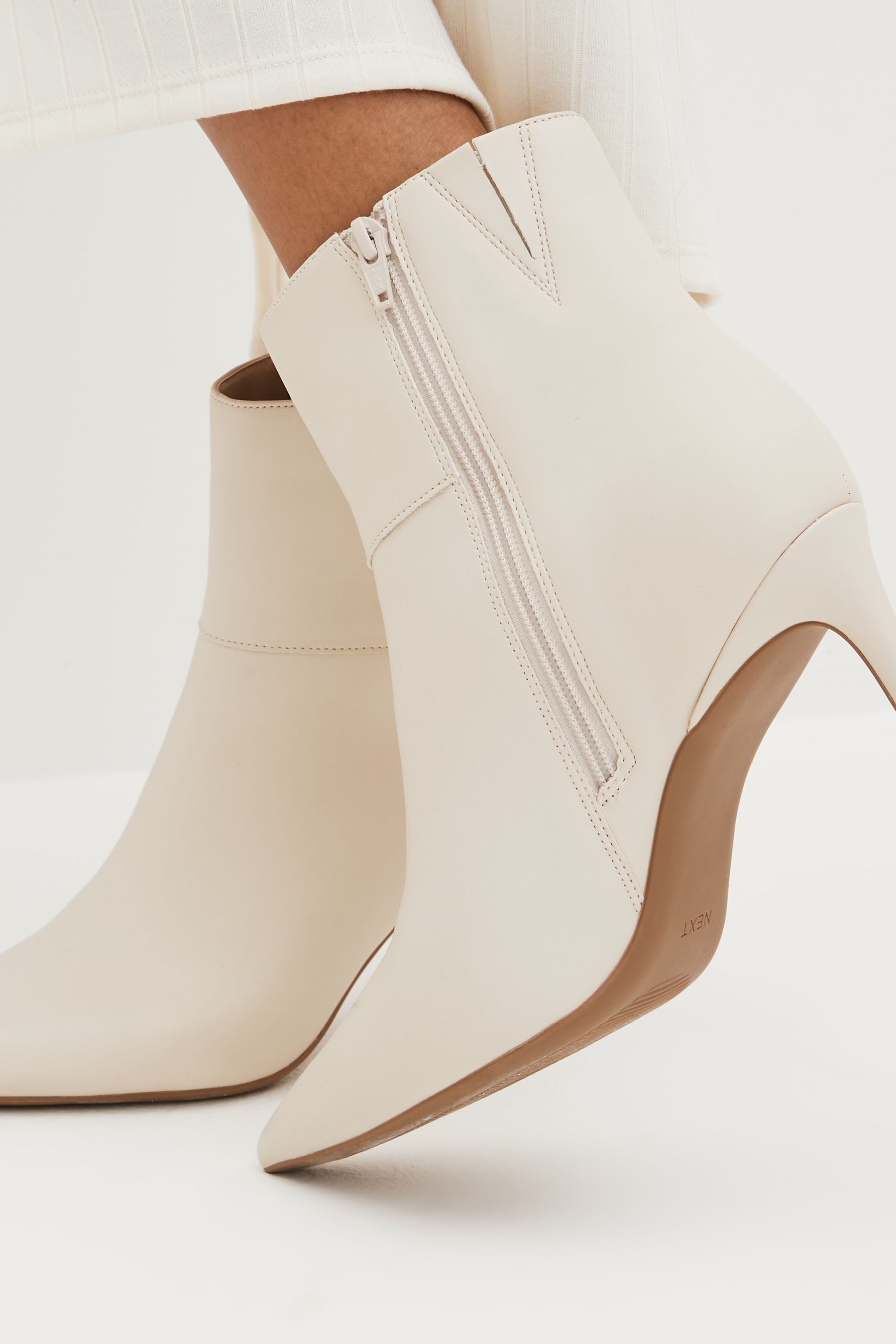 Buy Bone Forever Comfort Point Toe Heeled Ankle Boots from Next Luxembourg